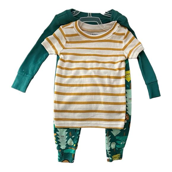 Old Navy 3-Piece Graphic Let's Get Lost Pajama Set Green & Yellow Size 2T New - Picture 1 of 7